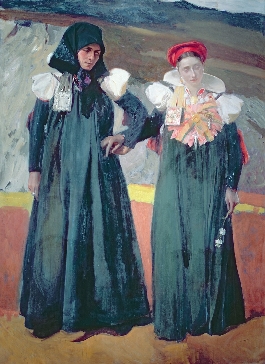 Tradycyjny strój z Doliny Anso autorstwa Joaquin Sorolla y Bastida