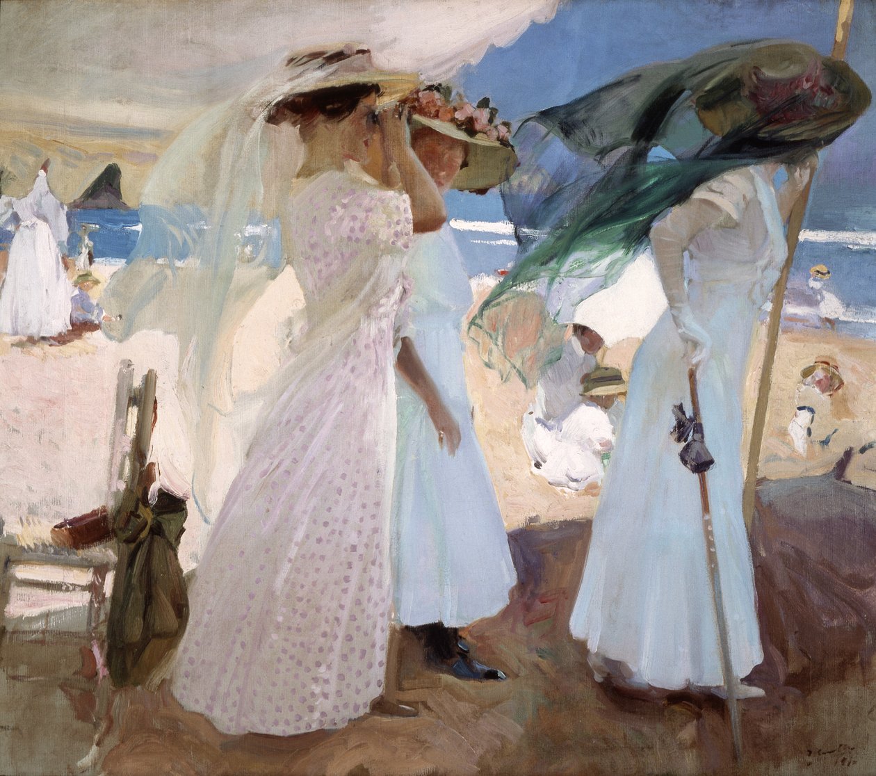 Pod markizą, Zarauz autorstwa Joaquin Sorolla y Bastida