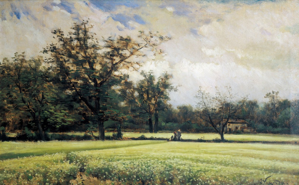 Kasza gryczana w rozkwicie. Obraz Joaquima Vayreda i Vila (1843-1894). Olej na płótnie, II poł. XIX w., sztuka hiszpańska. Muzeum Montserrat (Hiszpania). autorstwa Joaquin Vayreda
