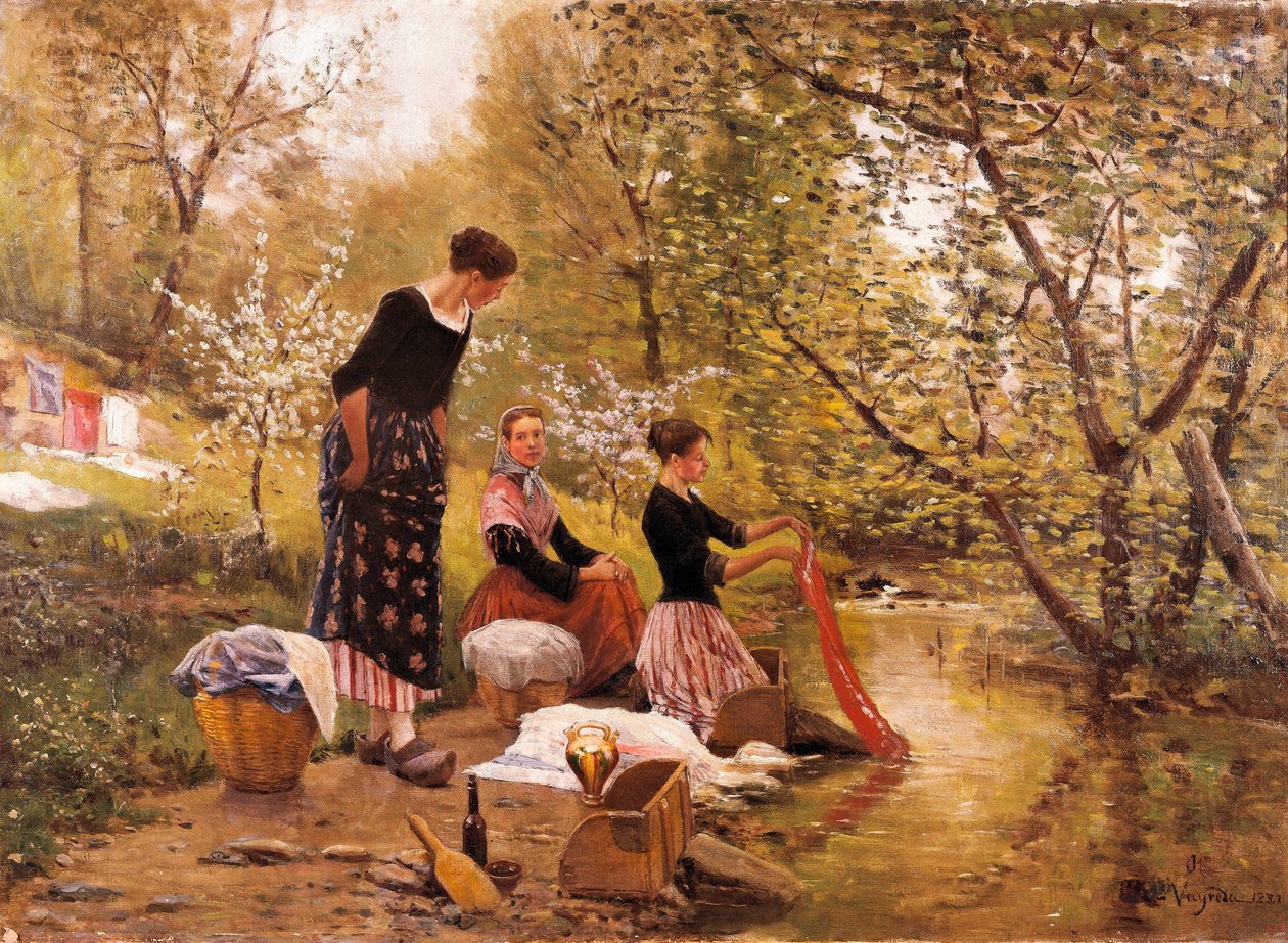 Obraz „Praczki” Joaquima Vayreda i Vila (1843-1894). 1883 autorstwa Joaquin Vayreda