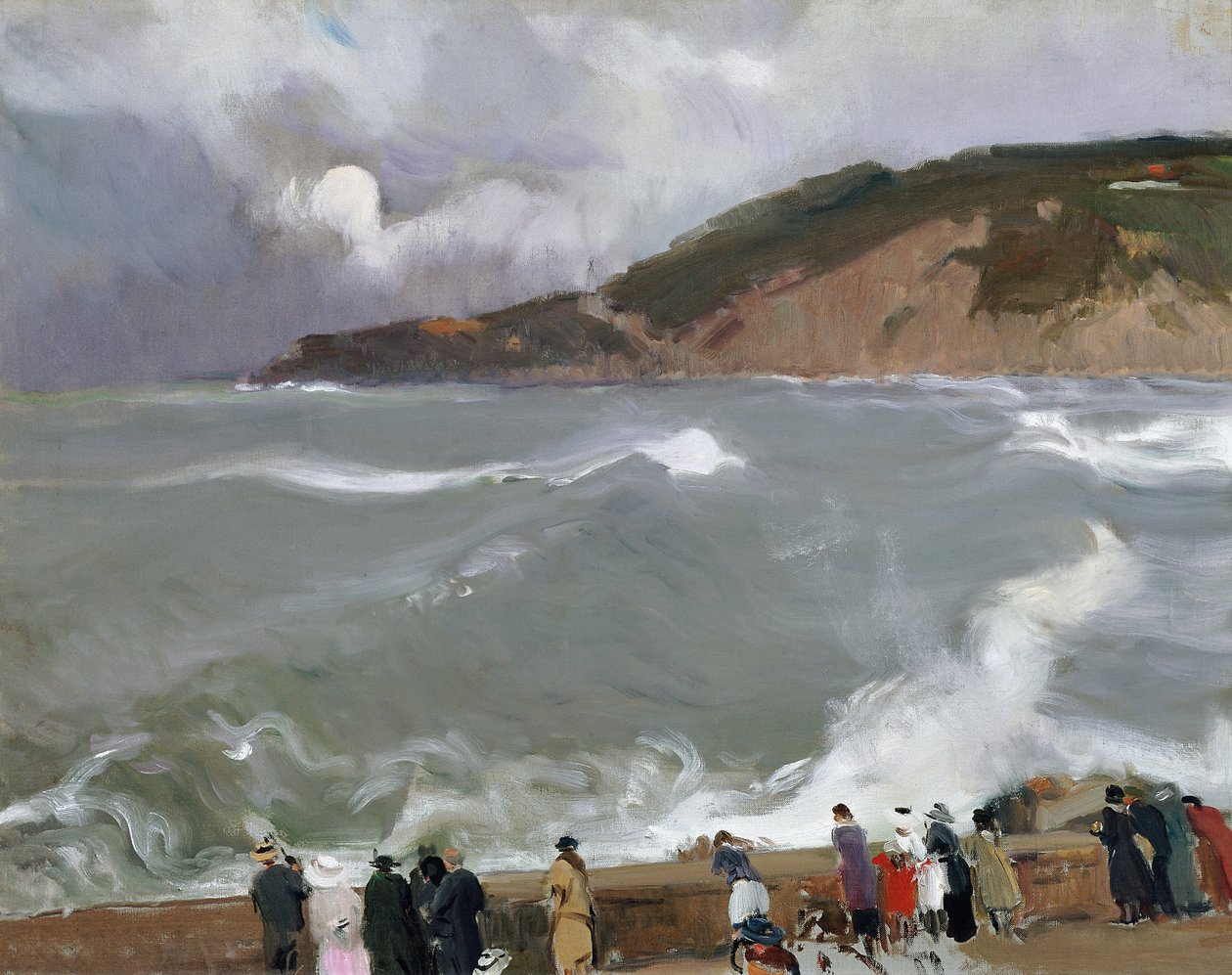 Falochron, San Sebastian autorstwa Joaquín Sorolla