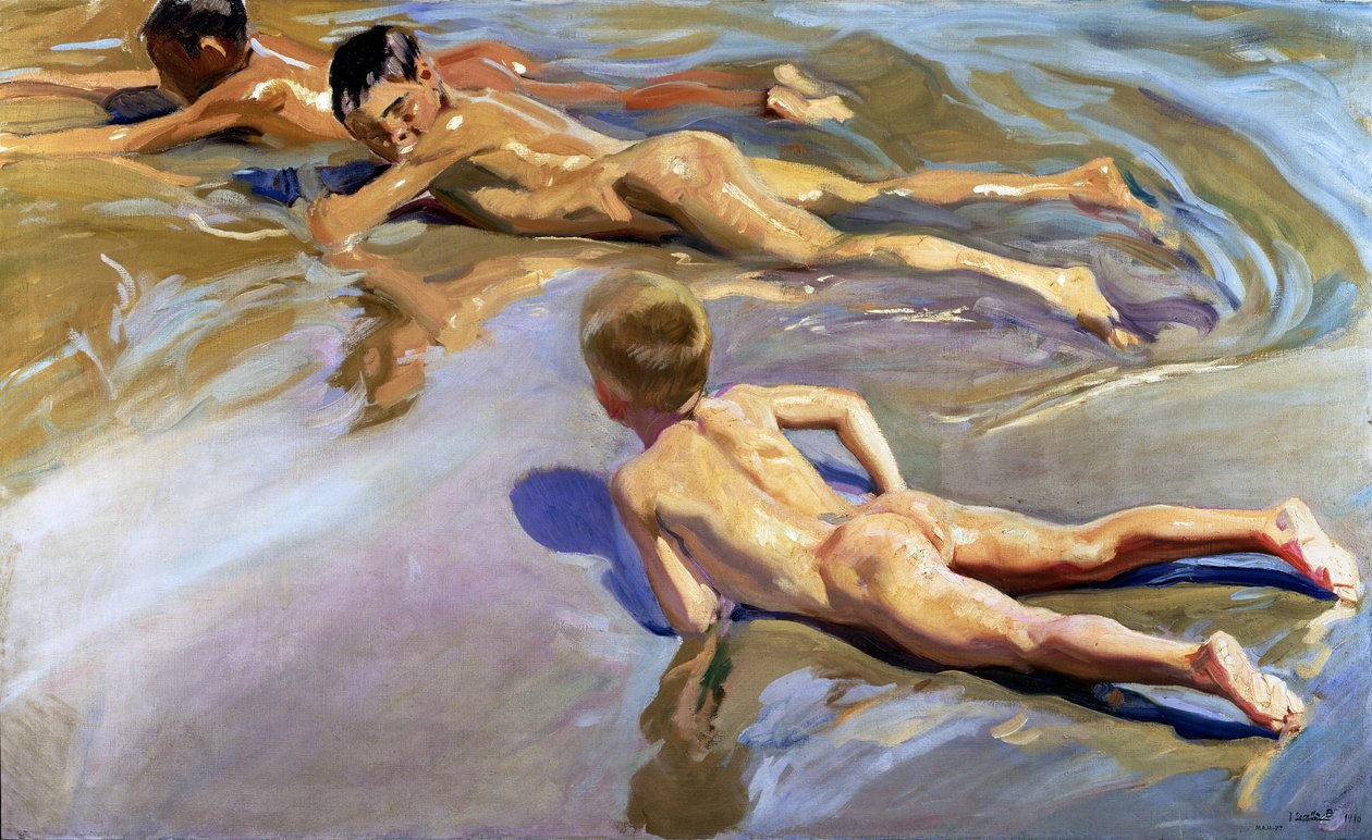Dzieci na plaży, 1910 autorstwa Joaquín Sorolla