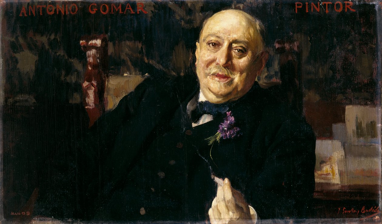 Malarz Antonio Gomar y Gomar autorstwa Joaquín Sorolla