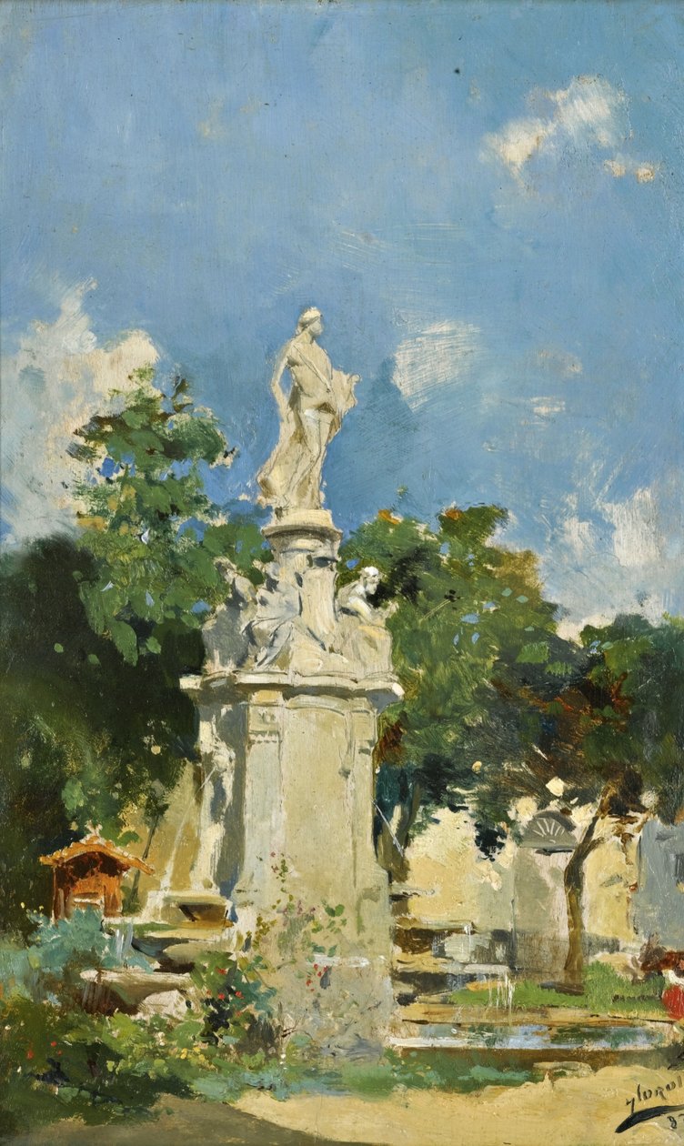 Fontanna Apollo, Madryt autorstwa Joaquín Sorolla