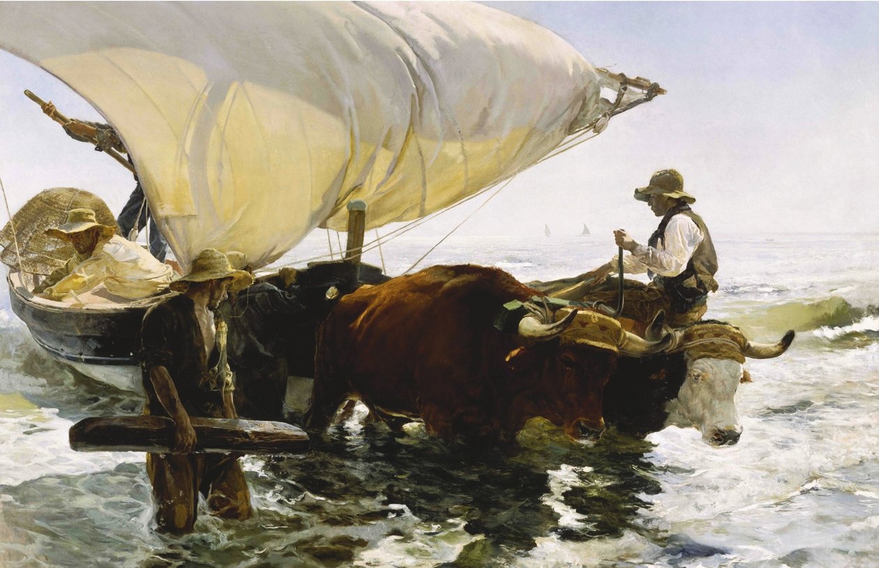 Powrót z wędkowania autorstwa Joaquín Sorolla