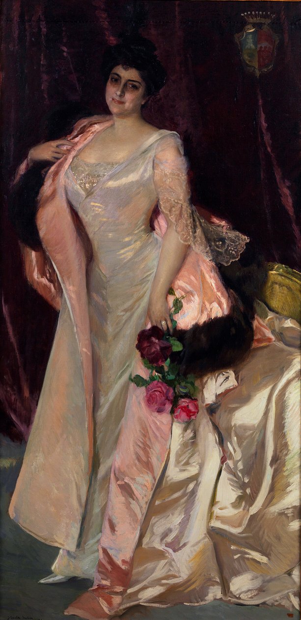 Portret Mercedes Mendeville, hrabiny św. Feliksa autorstwa Joaquín Sorolla