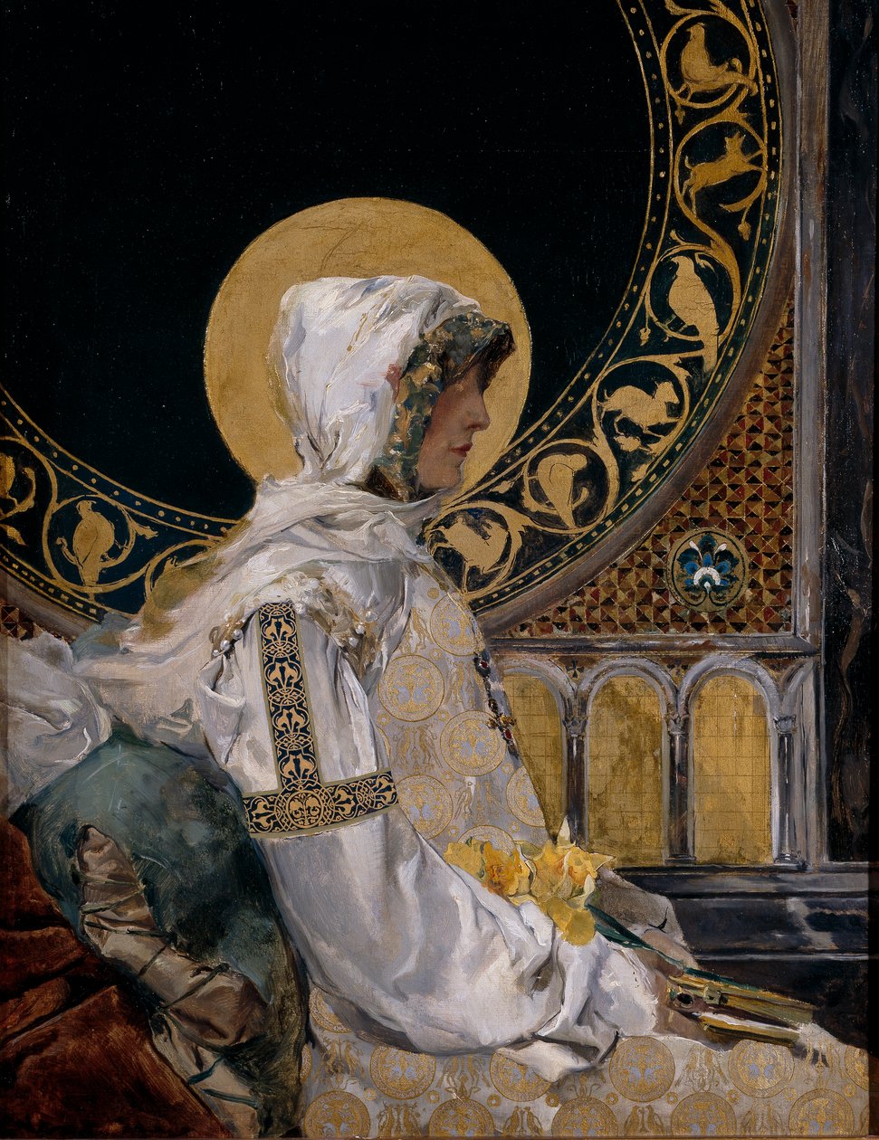 Święty Mikołaj w modlitwie autorstwa Joaquín Sorolla