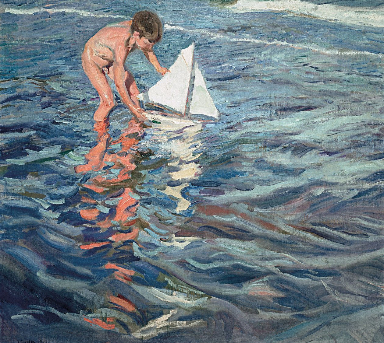 Mała żaglówka autorstwa Joaquín Sorolla