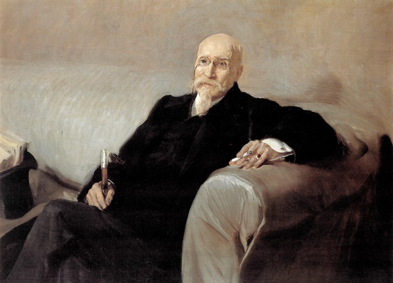 hiszpański: Retrato de José Echegaray (1832-1916) Portret José Echegaraya autorstwa Joaquín Sorolla