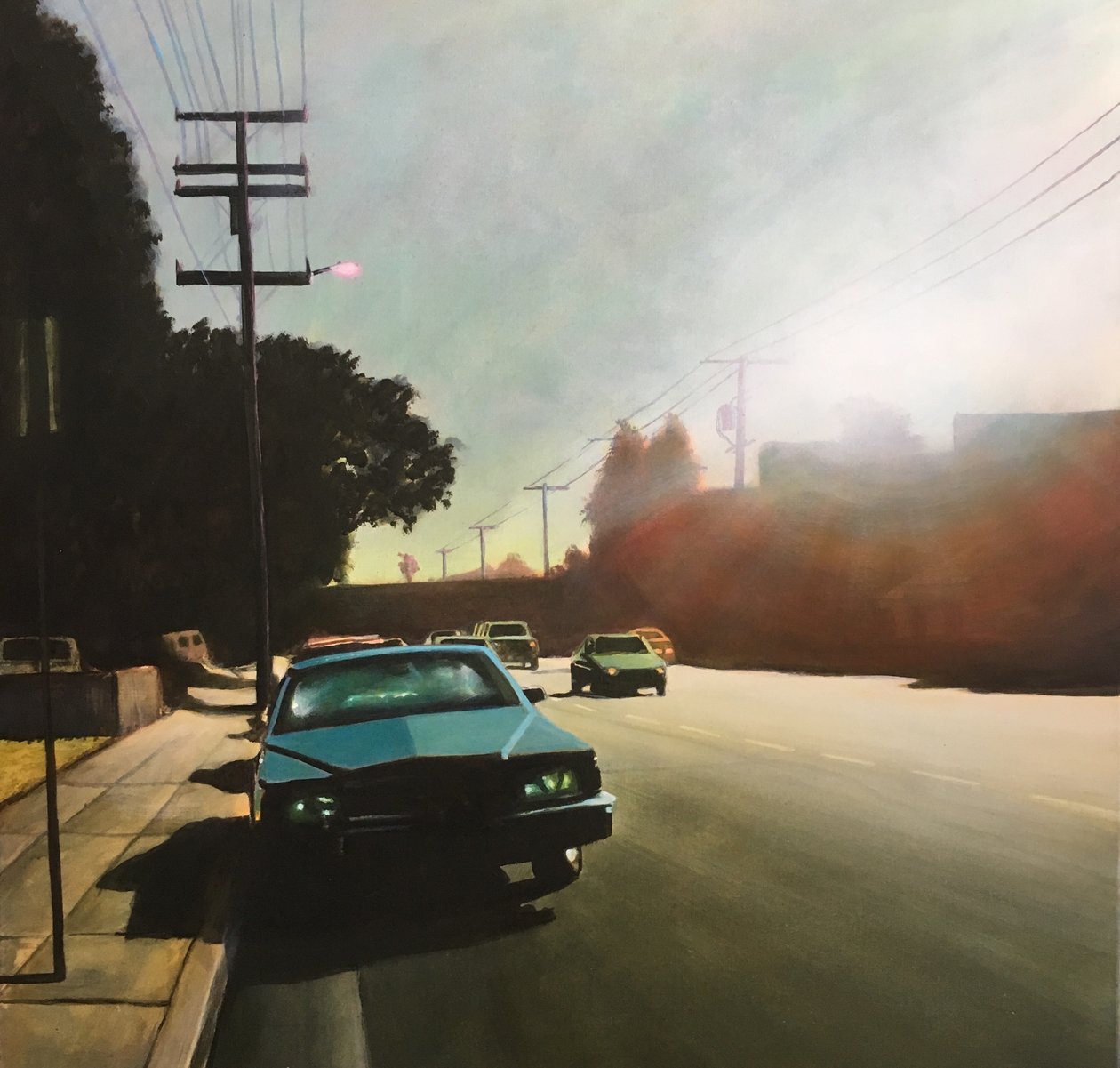 Hollywood ok. 2006 (akryl na panelu) autorstwa Joby Hickey