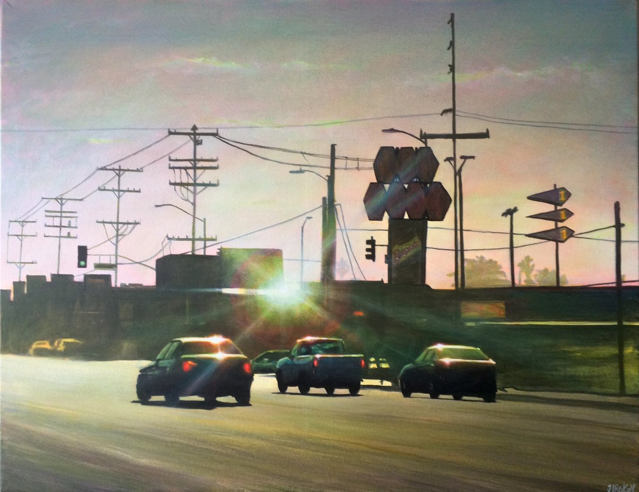 San Fernando Valley 4, ok. 2012 (akryl na panelu) autorstwa Joby Hickey
