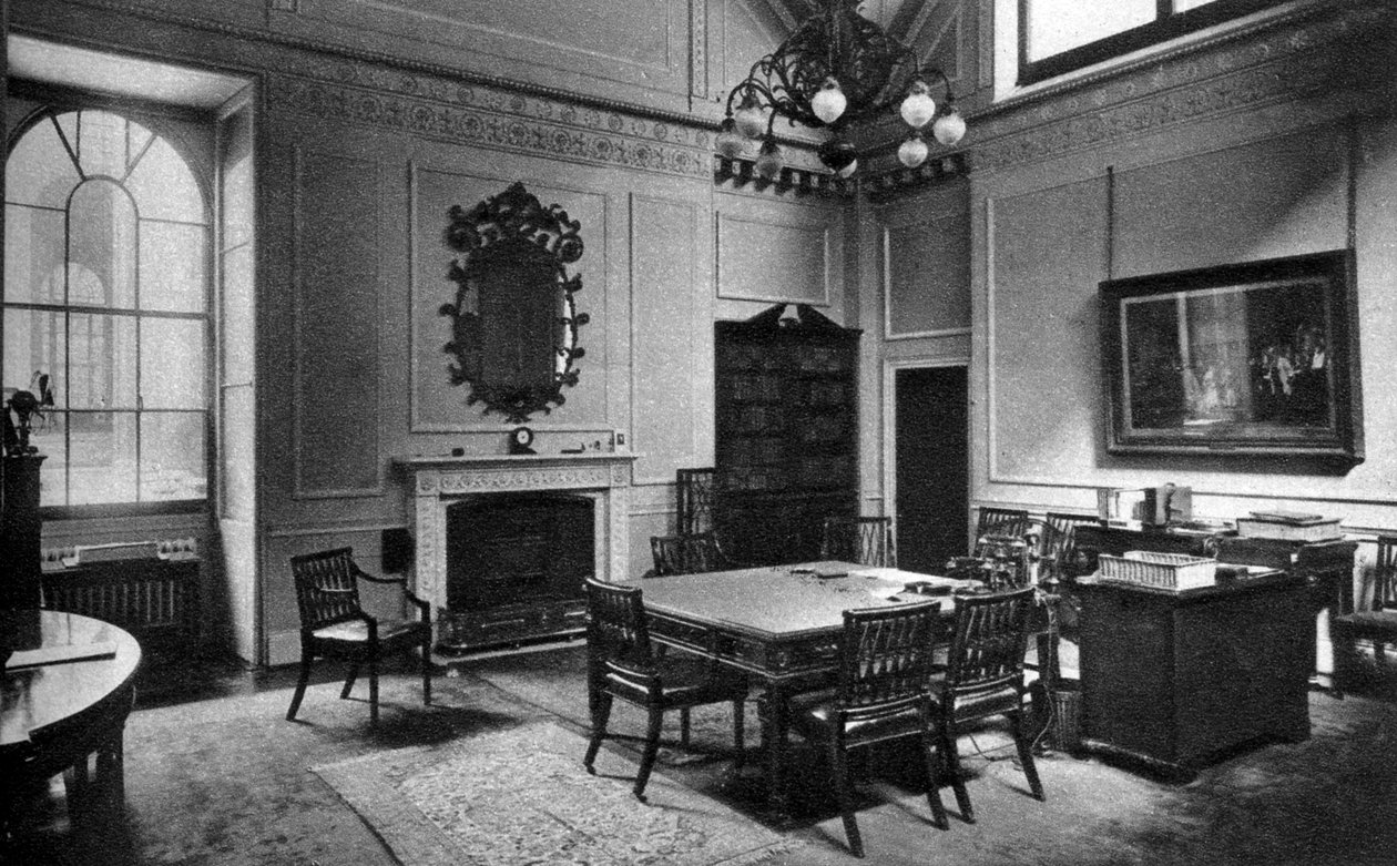 The Governors Room, Bank, Londyn, 1926-1927. autorstwa Joel