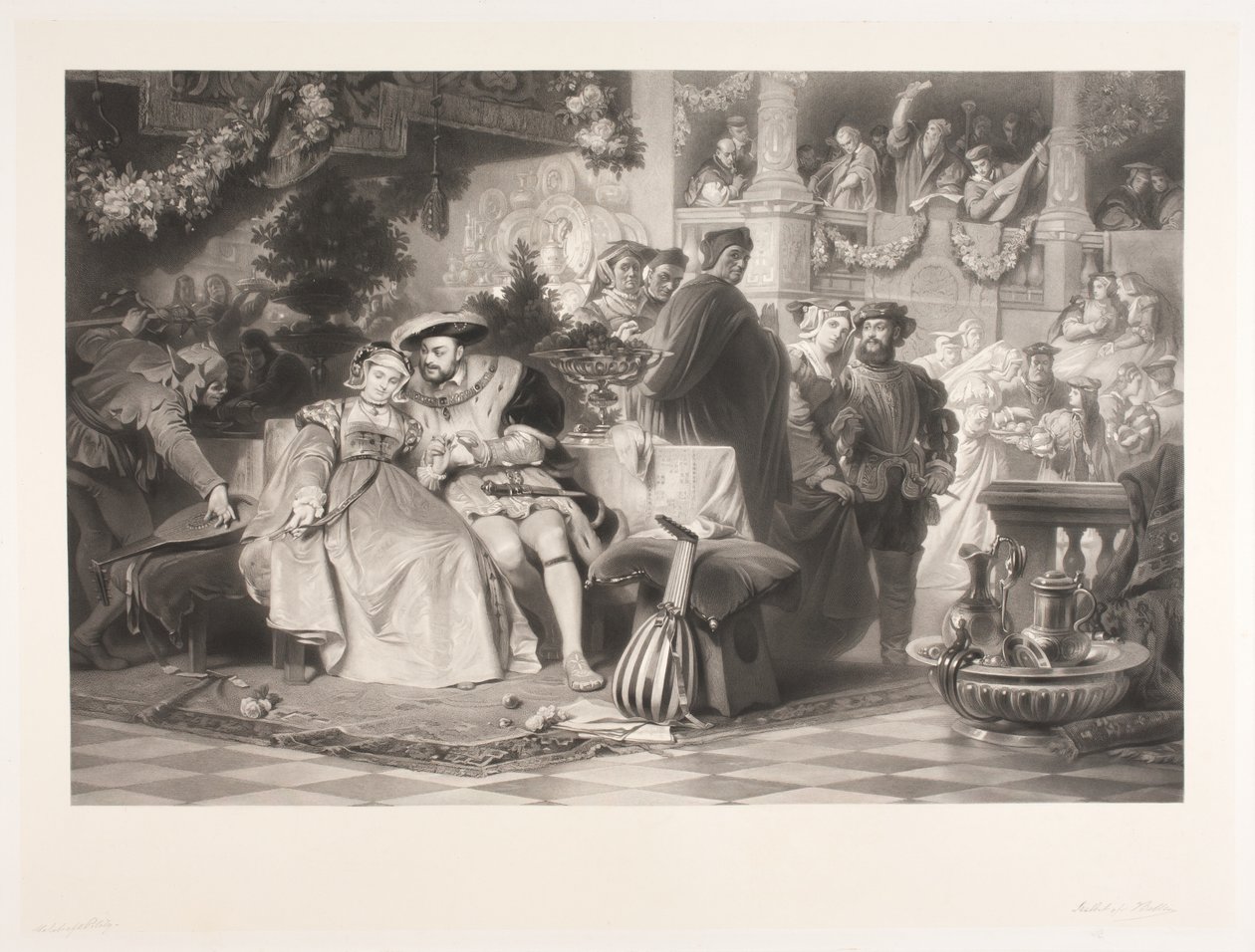 Henryk VIII i Anna Boleyn autorstwa Joel Ballin