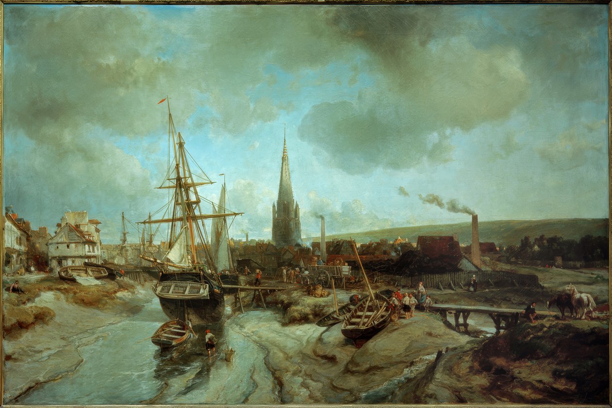 Port Harfleur autorstwa Johan Barthold Jongkind