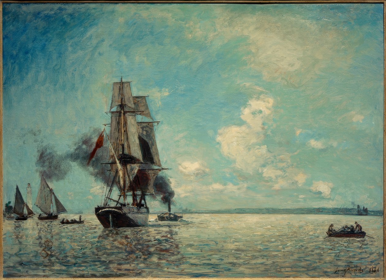 Port Honfleur autorstwa Johan Barthold Jongkind