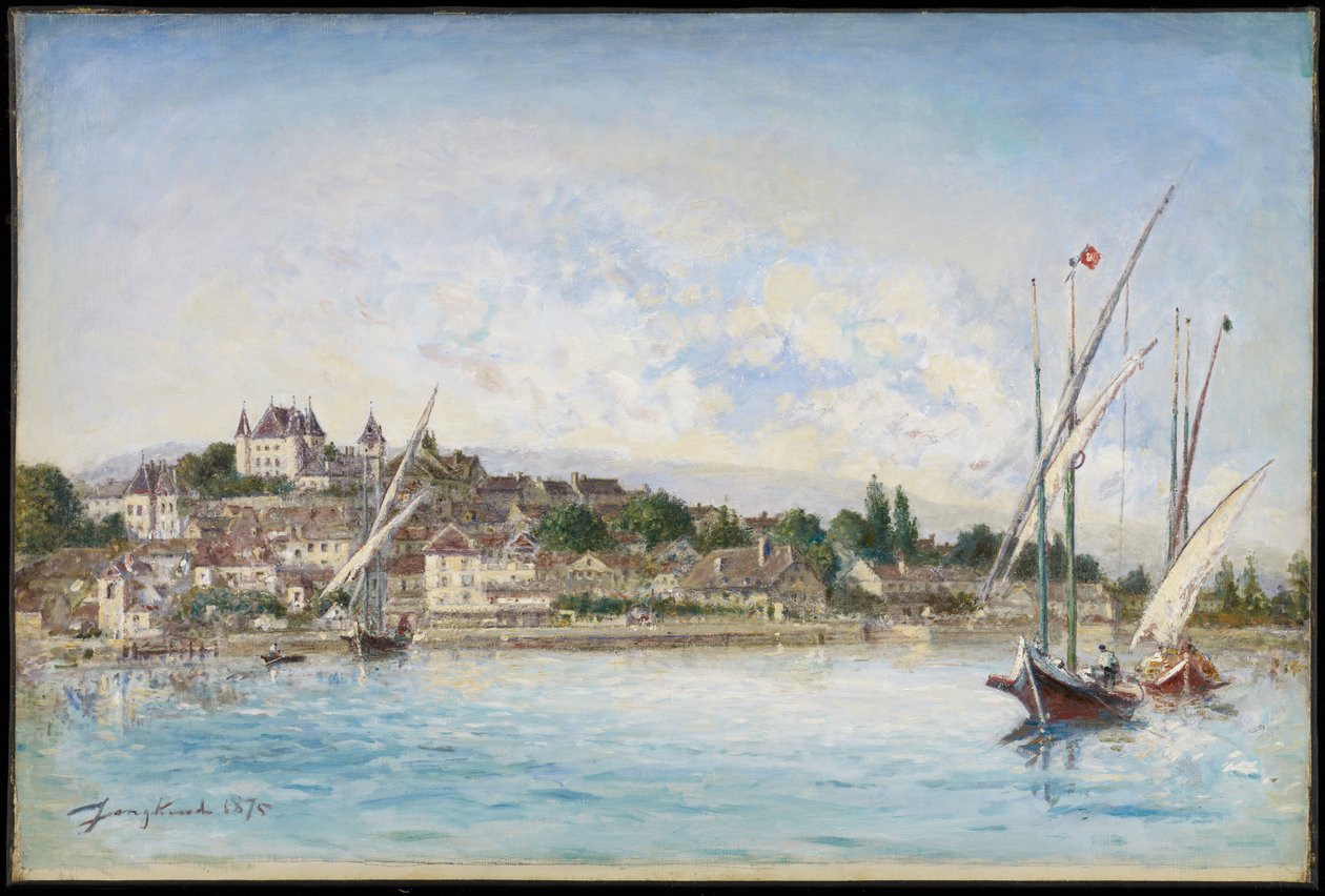 Krajobraz od jeziora Leman do Nyonu, 1875 autorstwa Johan Barthold Jongkind
