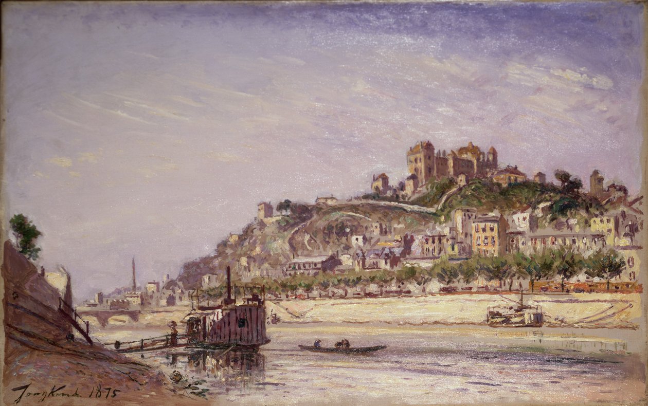 Saone w Lyonie, 1875 autorstwa Johan Barthold Jongkind