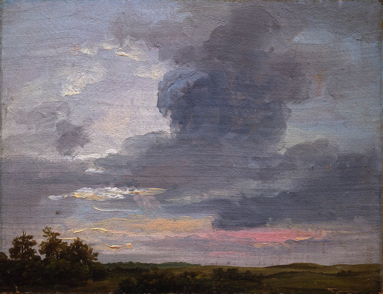 Badanie chmury nad płaskim krajobrazem autorstwa Johan Christian Dahl