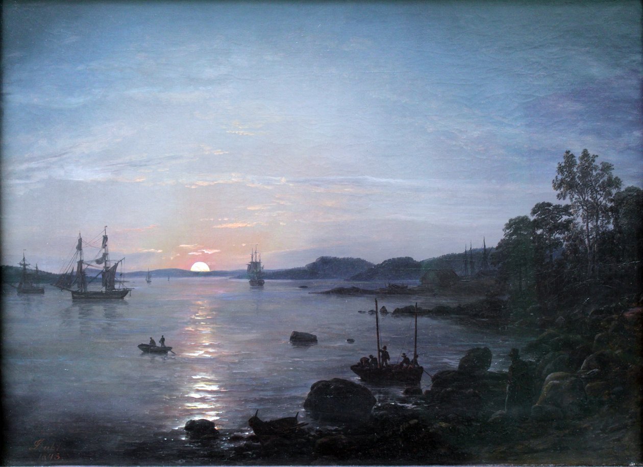 Fiord w pobliżu Holmestrand autorstwa Johan Christian Dahl