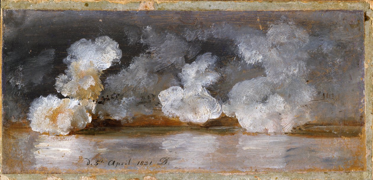 Dym z wystrzałów armatnich autorstwa Johan Christian Dahl