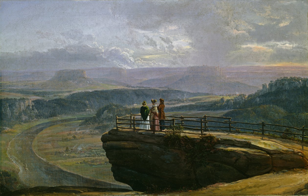 Widok z Bastei autorstwa Johan Christian Dahl