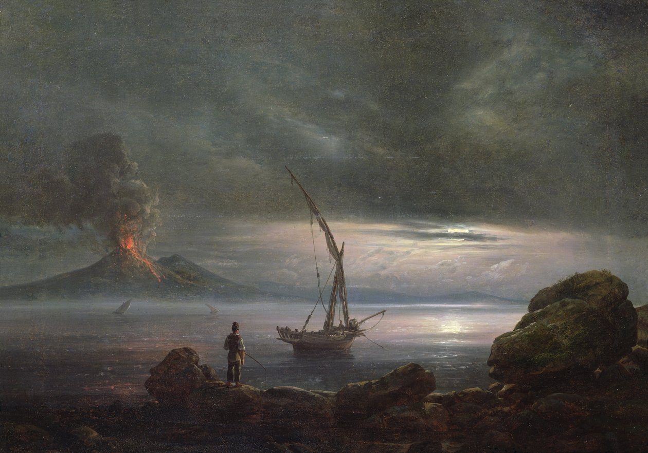 Wulkan wieczorem, Sycylia autorstwa Johan Christian Dahl