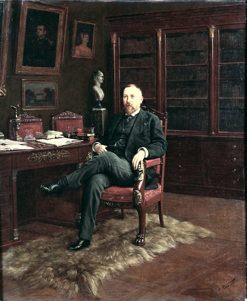 Portret Paula Marmottana (1856-1932) w jego gabinecie, 1899 autorstwa Georg Rosen