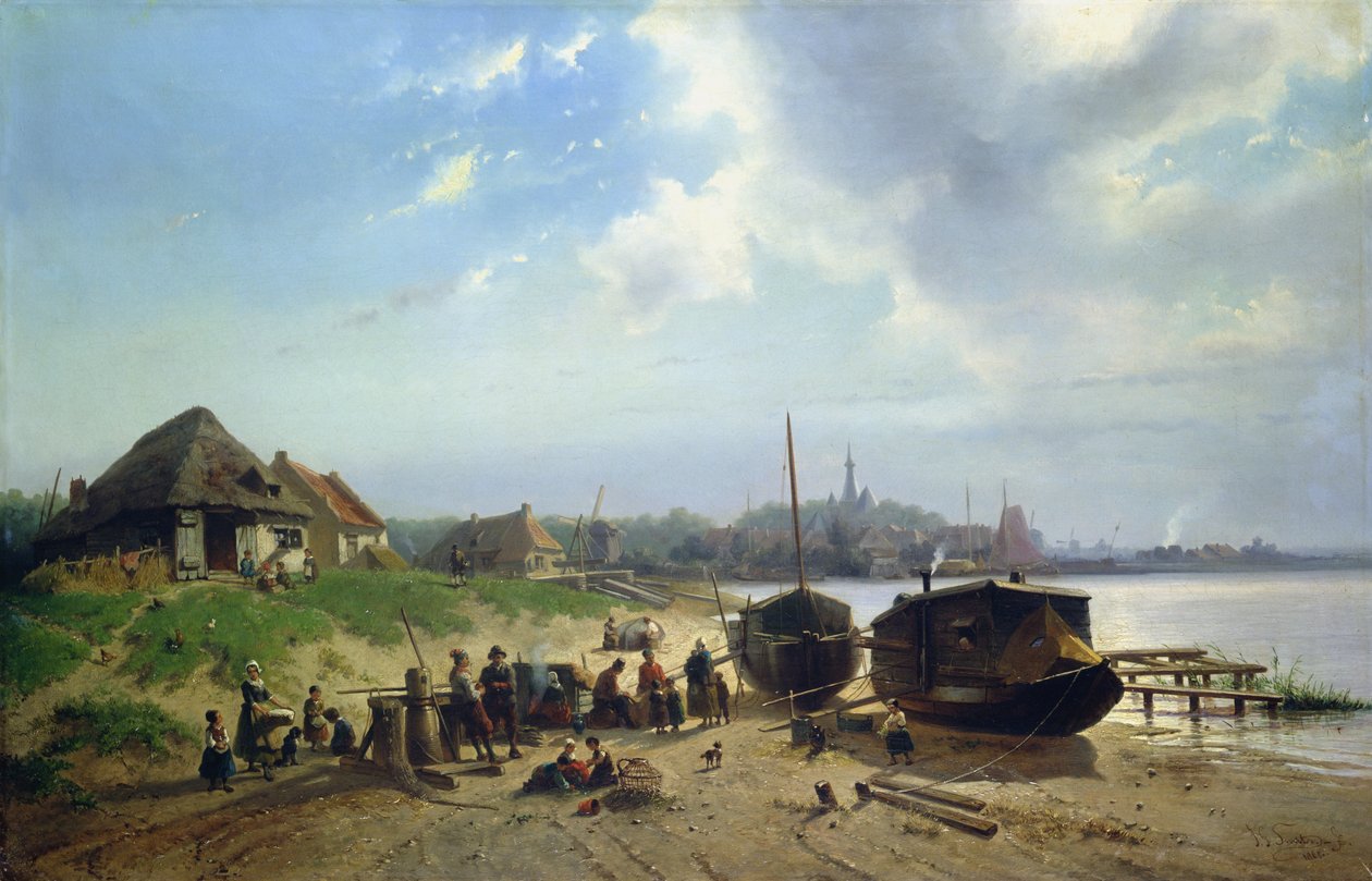Widok na holenderskie wybrzeże autorstwa Johan Gerard Smits