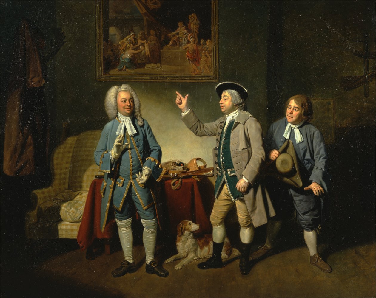Edward Shuter, John Beard i John Dunstall w Isaac Bickertons Love in a Village autorstwa Johan Joseph Zoffany