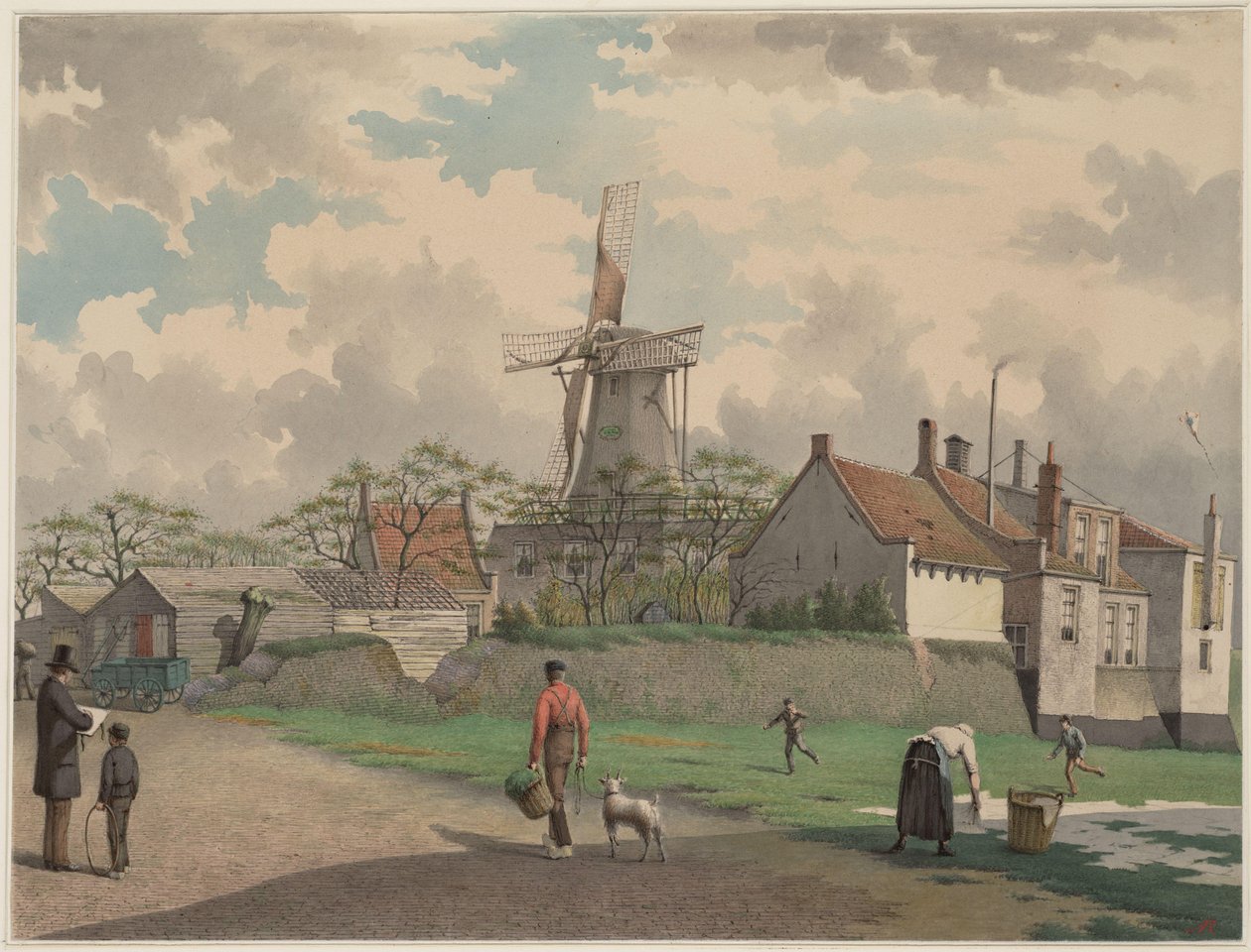 Dawny wiatrak kakaowy Dobre nadzieje w Amsterdamie autorstwa Johan Rieke