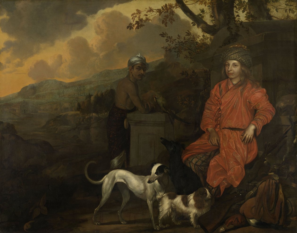 Portret Philipa Baldaeusa i Gerrita Mossopotama, 1668 autorstwa Johan de la Rocquette