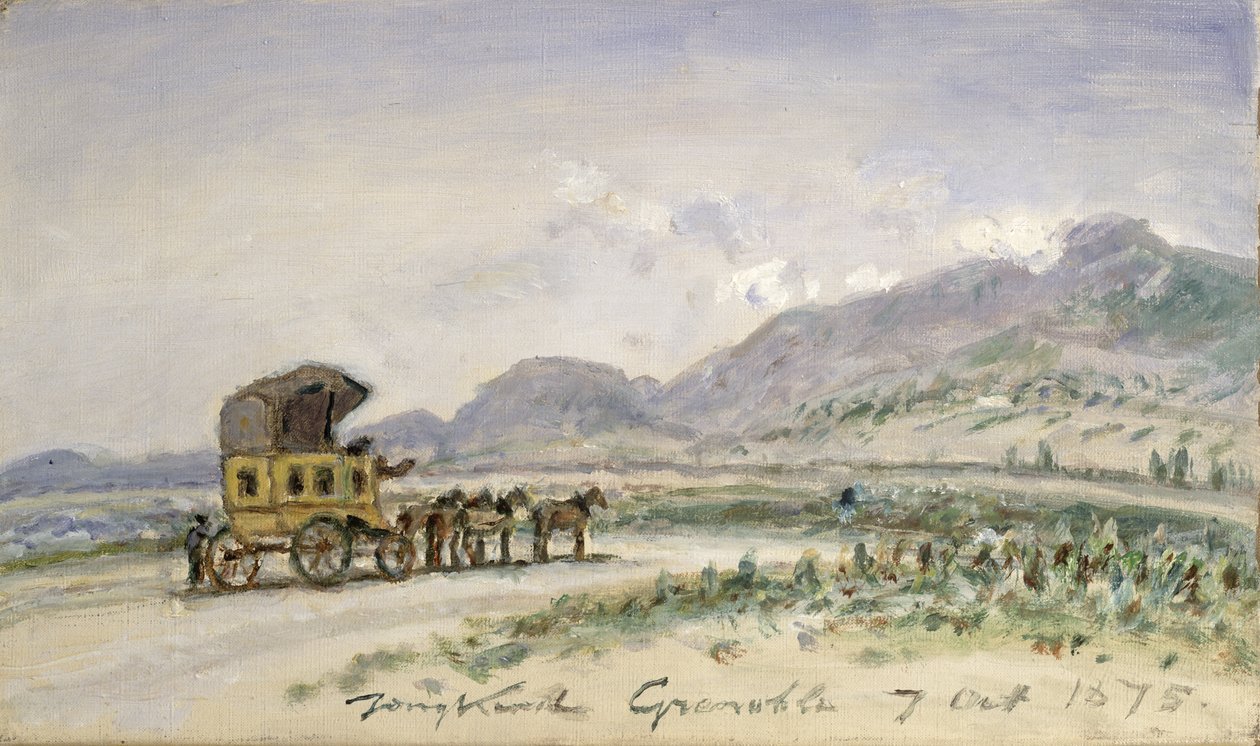 Diligence z Grenoble do Sassenage, 7 października 1875 r. autorstwa Johan Barthold Jongkind