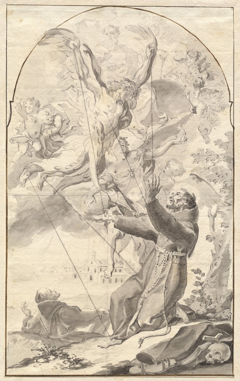 Stygmatyzacja św. Franciszka autorstwa Johan Baptist Enzensberger