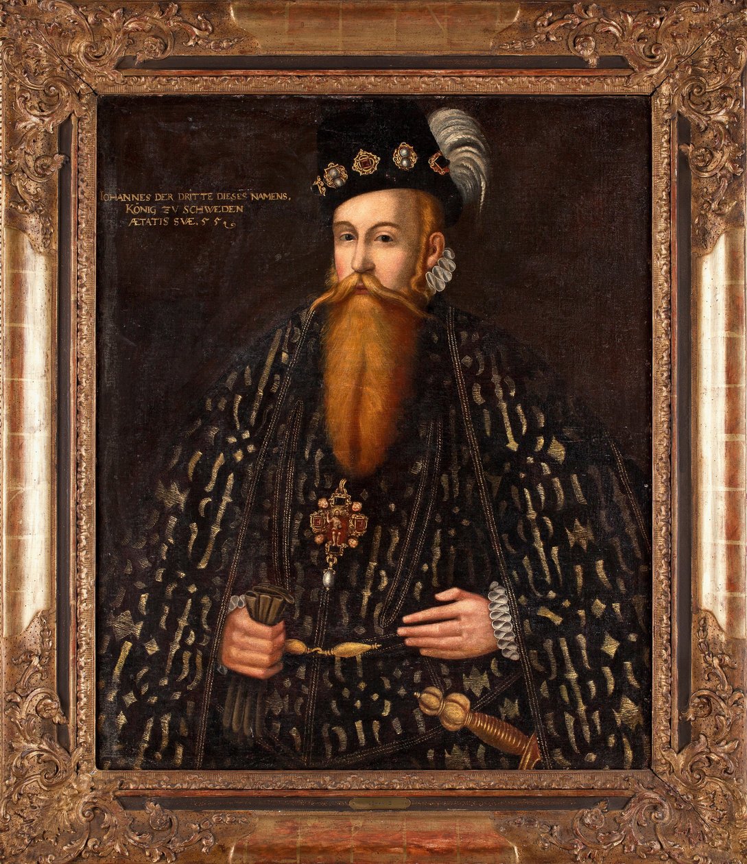 Król Jan III Szwecji (1537-1592) - Obraz Johana Baptisty van Uthera (Utter) (aktywny 1562-1597), olej na płótnie (101x83 cm) autorstwa Johan Baptista van (active 1562 1597) Uther