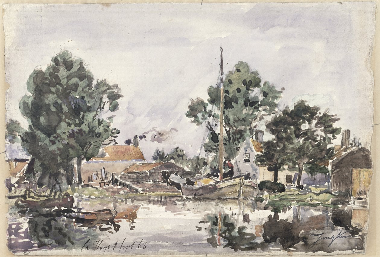 Kanał w Hadze, 1868 autorstwa Johan Barthold Jongkind