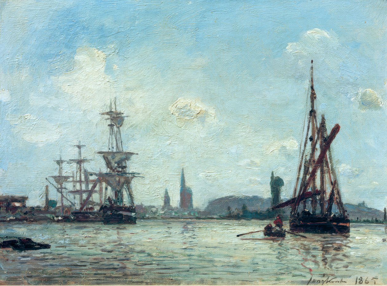 Sekwana w Rouen autorstwa Johan Barthold Jongkind