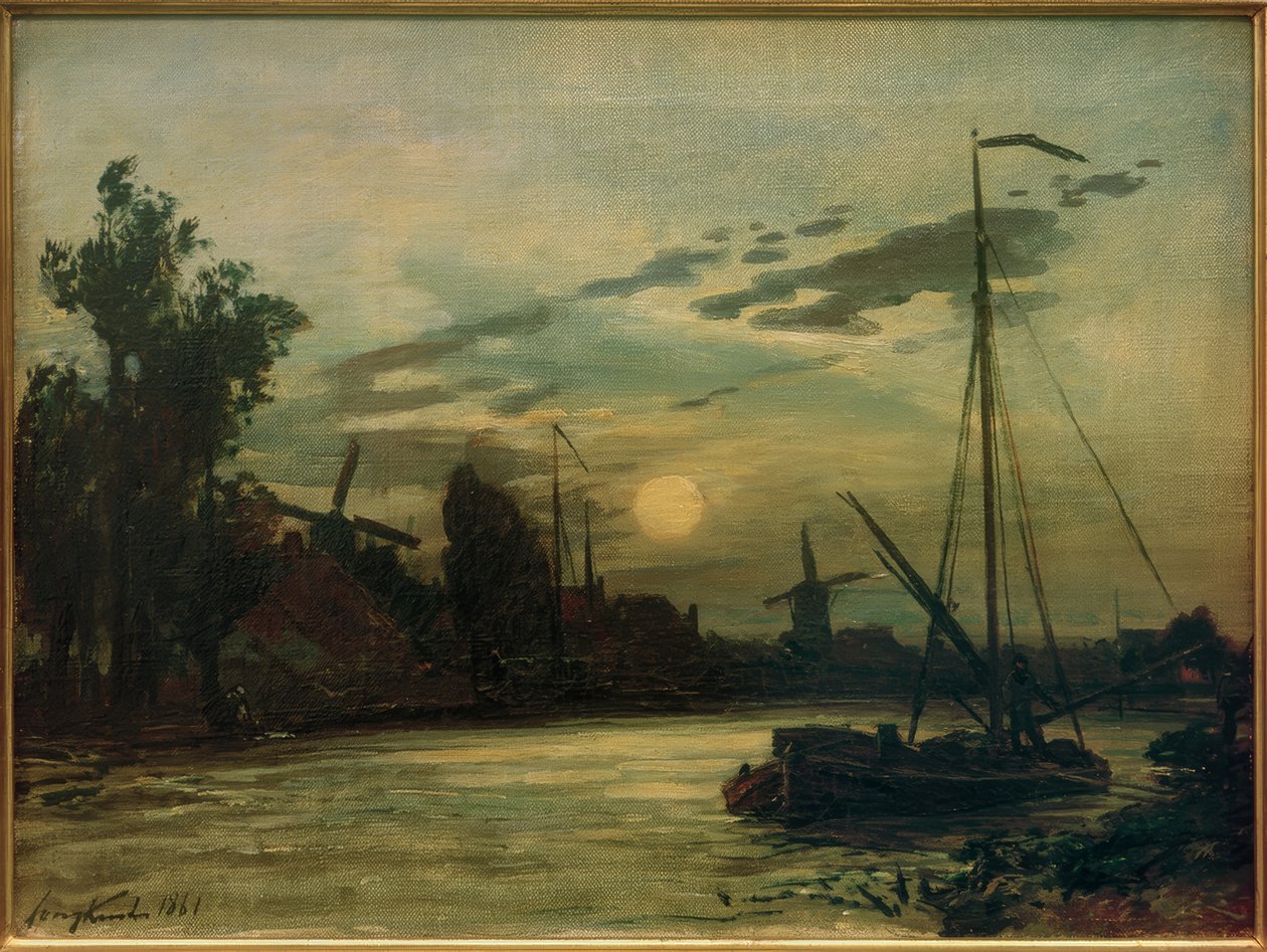 Krajobraz wieczorem autorstwa Johan Barthold Jongkind