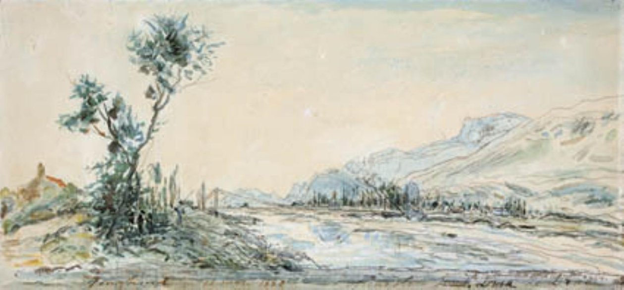 Krajobraz nad rzeką Le Drac w pobliżu Grenoble autorstwa Johan Barthold Jongkind