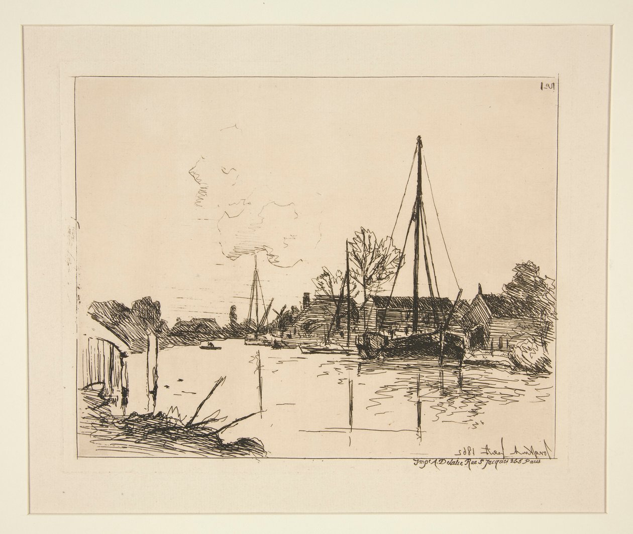 Le Canal (Kanał) autorstwa Johan Barthold Jongkind