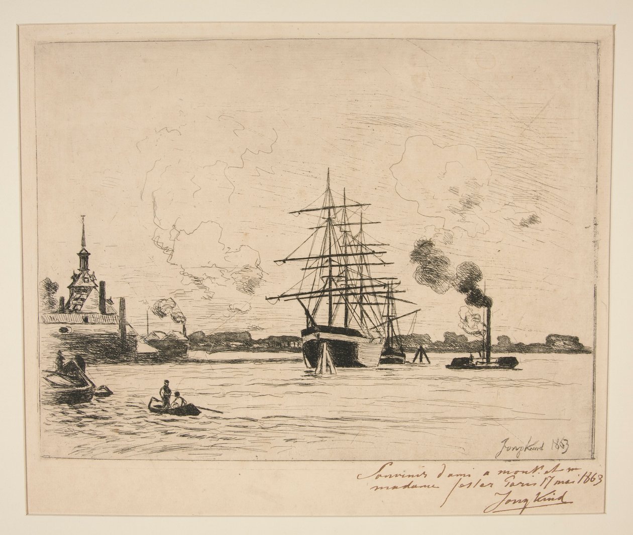Stary Port w Rotterdamie autorstwa Johan Barthold Jongkind