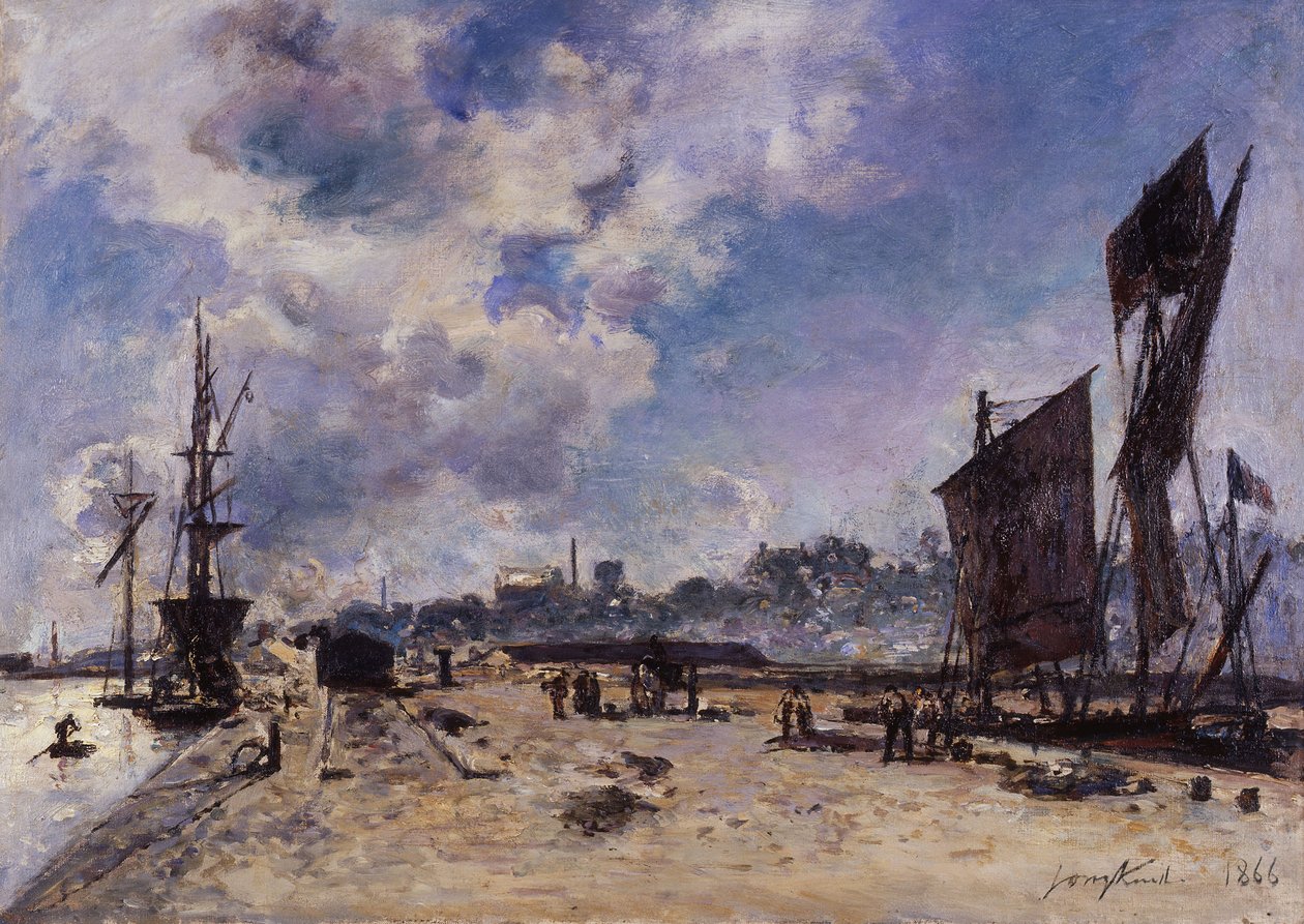 Nabrzeże w Honfleur autorstwa Johan Barthold Jongkind