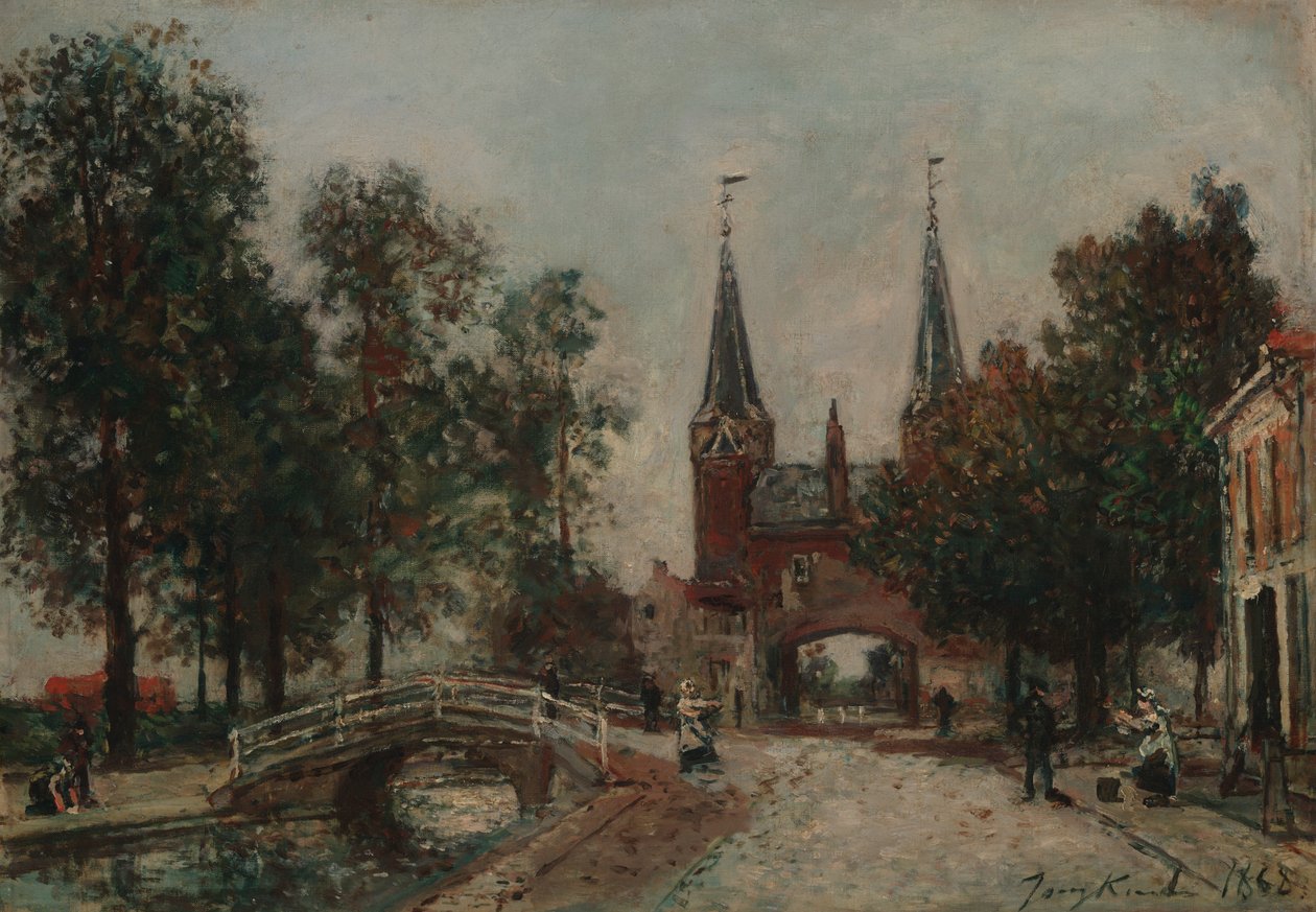 Scena w Delft autorstwa Johan Barthold Jongkind
