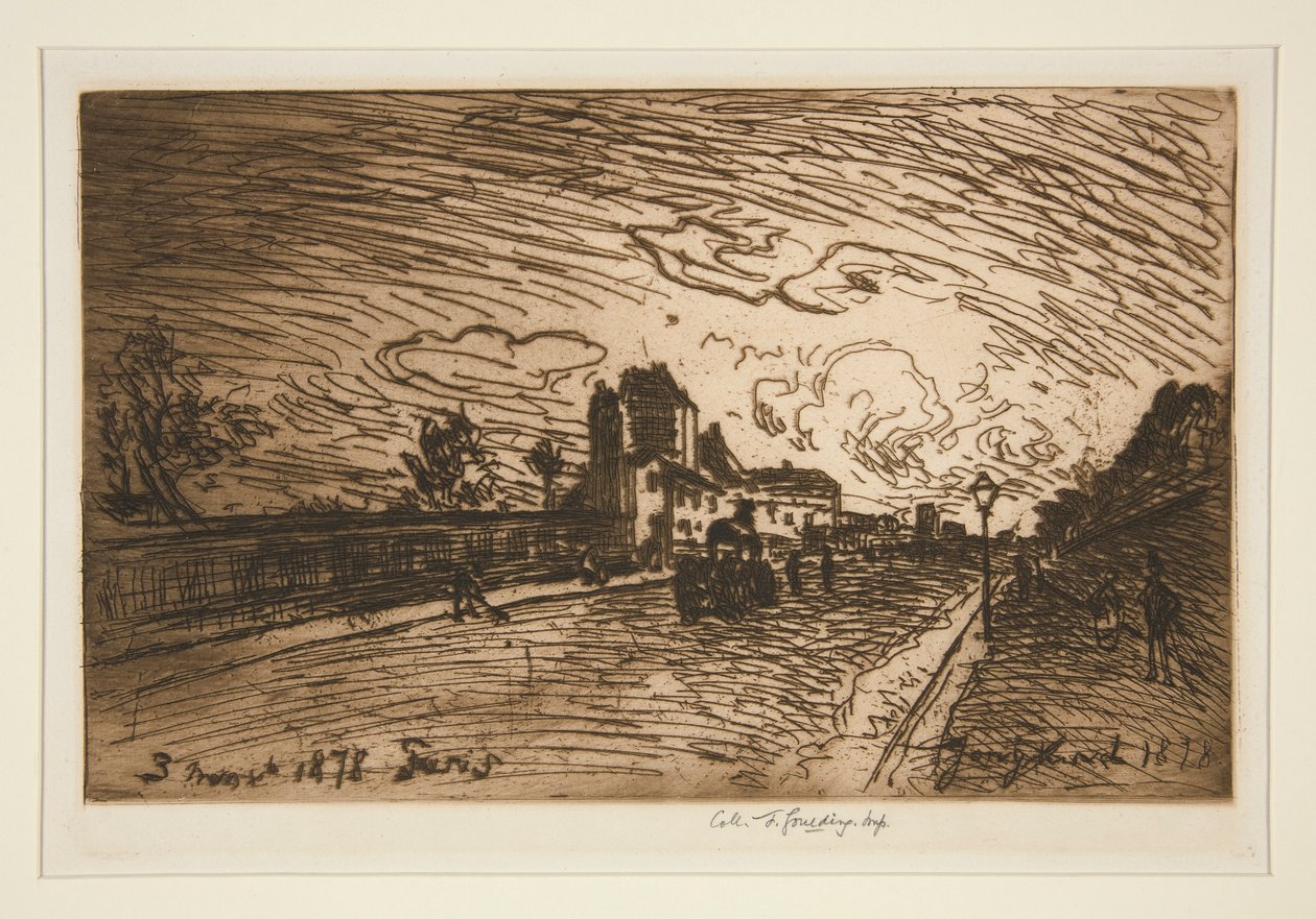 Wyjście z Cochin House (Faubourg Saint-Jacques) autorstwa Johan Barthold Jongkind