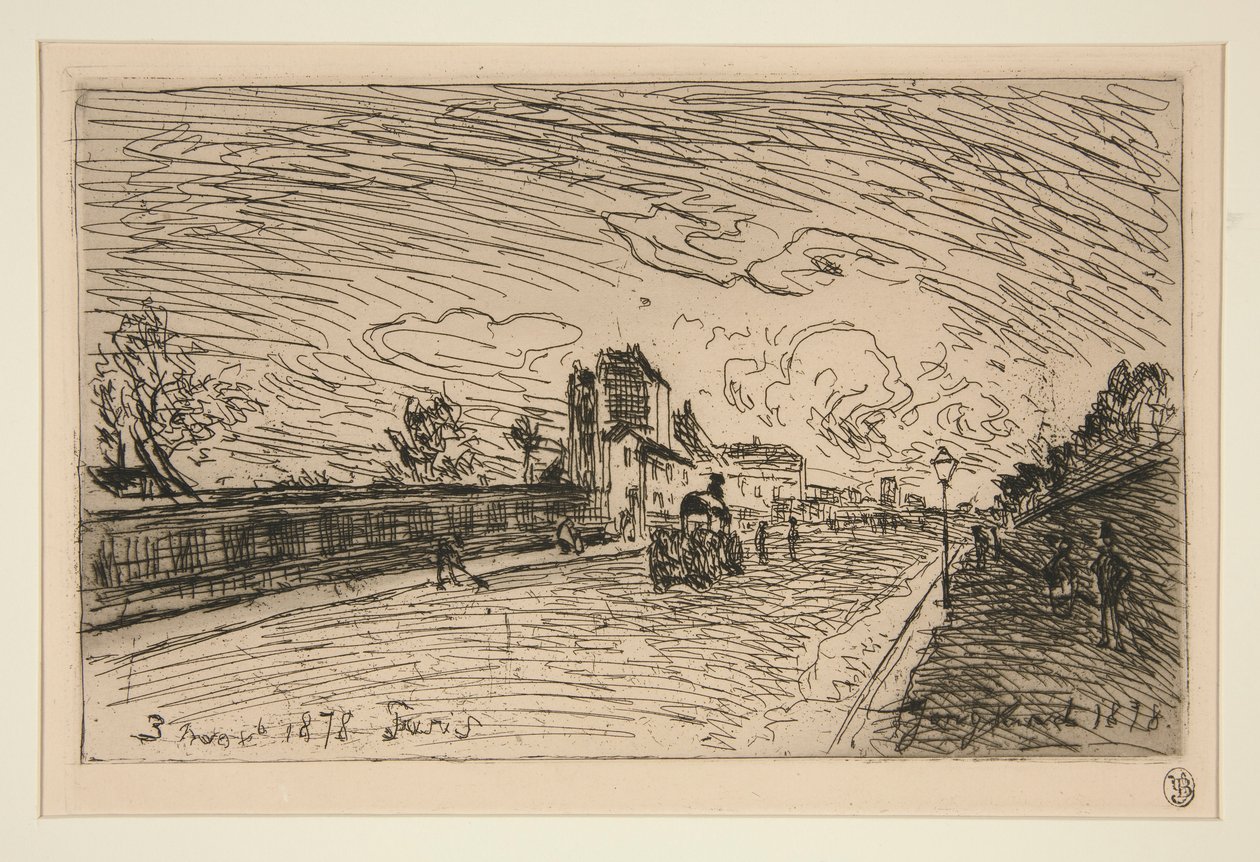 Wyjście z Cochin House (Faubourg Saint-Jacques) autorstwa Johan Barthold Jongkind