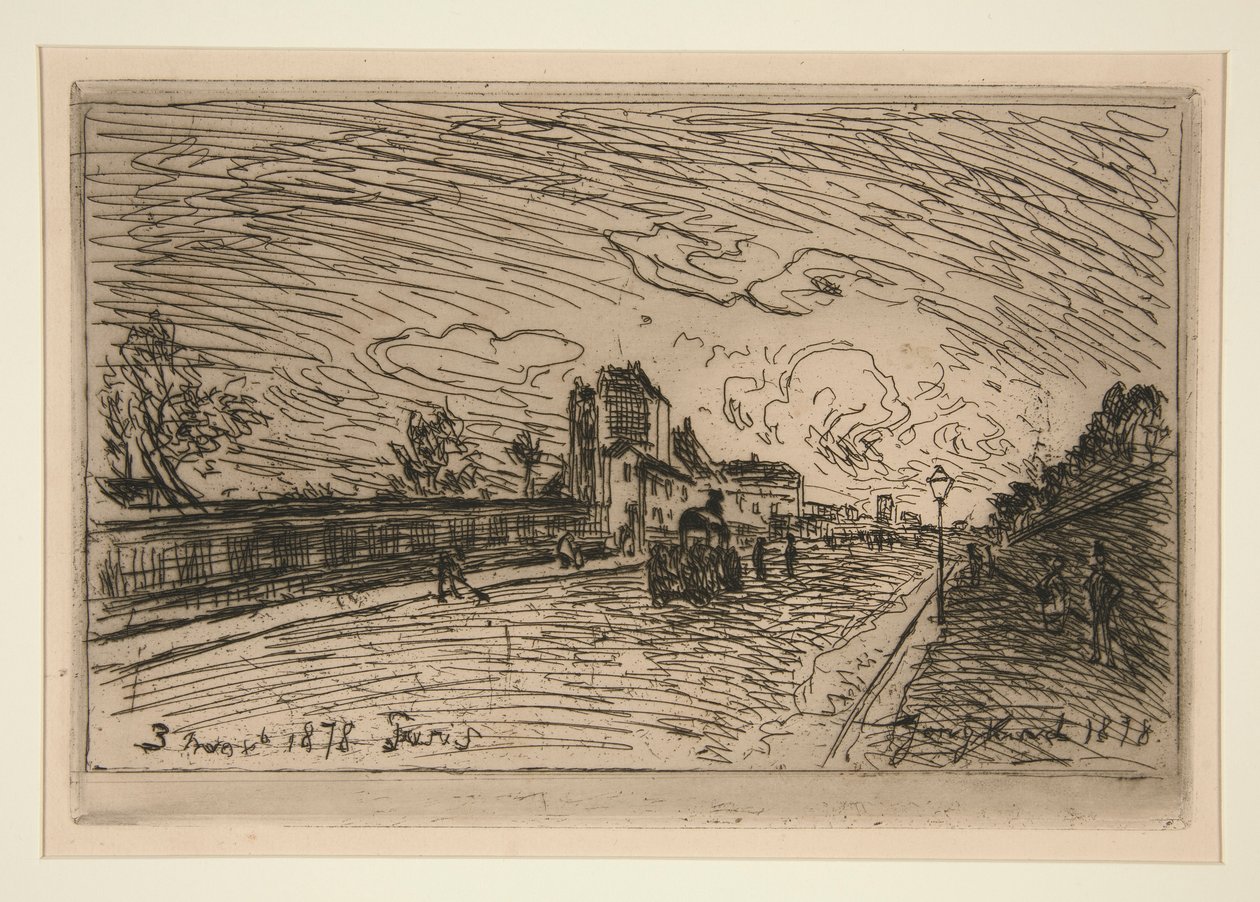 Wyjście z Cochin House (Faubourg Saint-Jacques) autorstwa Johan Barthold Jongkind