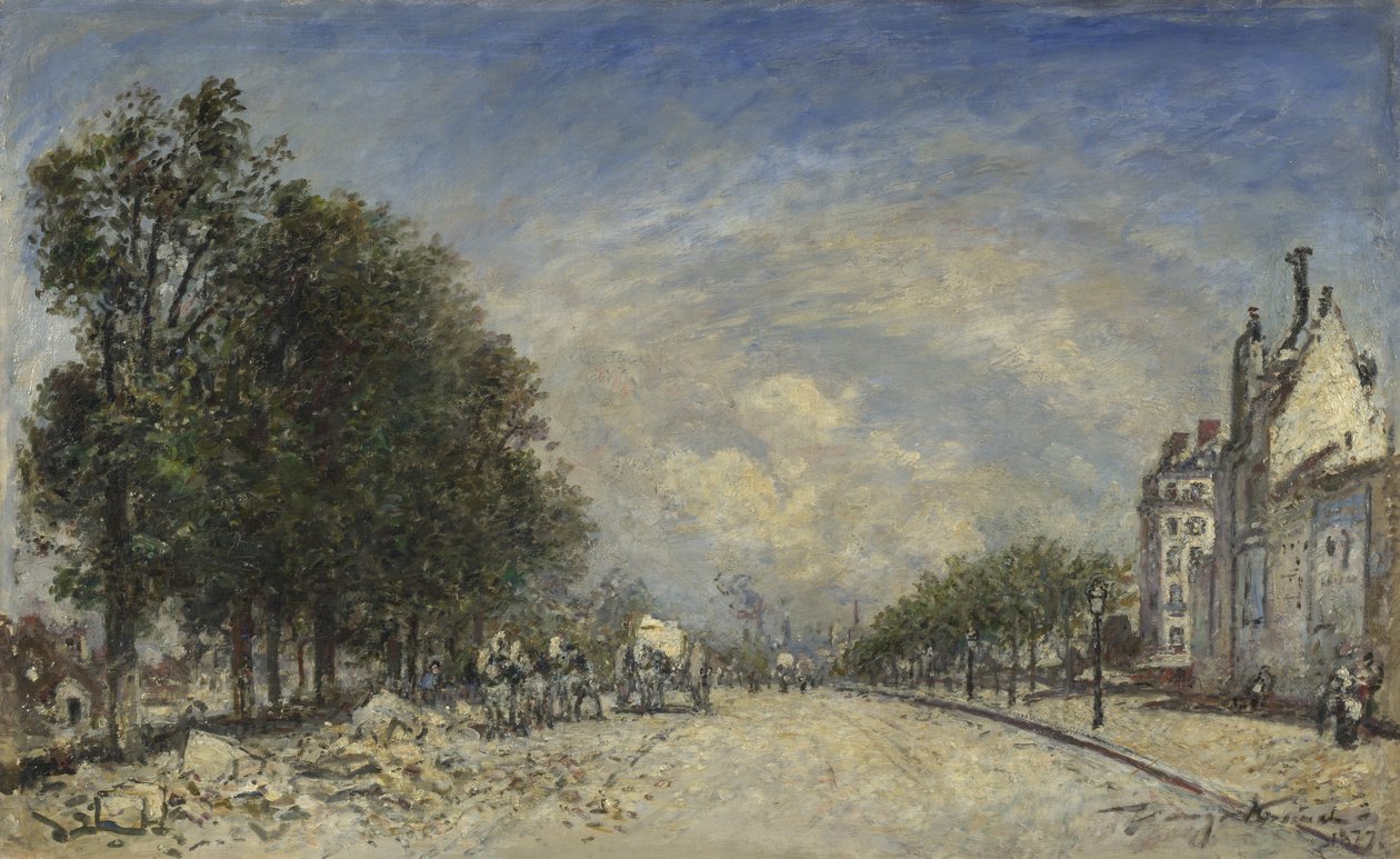 Boulevard de Port-Royal, Paryż, 1877 autorstwa Johan Barthold Jongkind