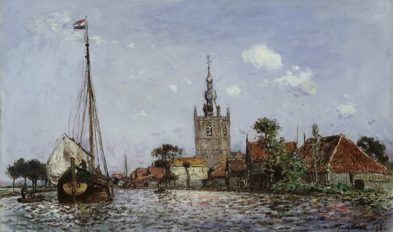 Kościół Overschie, 1866. autorstwa Johan Barthold Jongkind