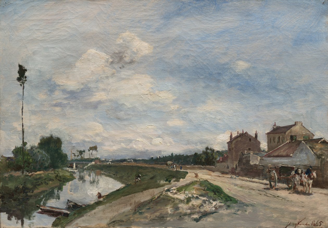 Sekwana w Bas-Meudon, 1865 autorstwa Johan Barthold Jongkind