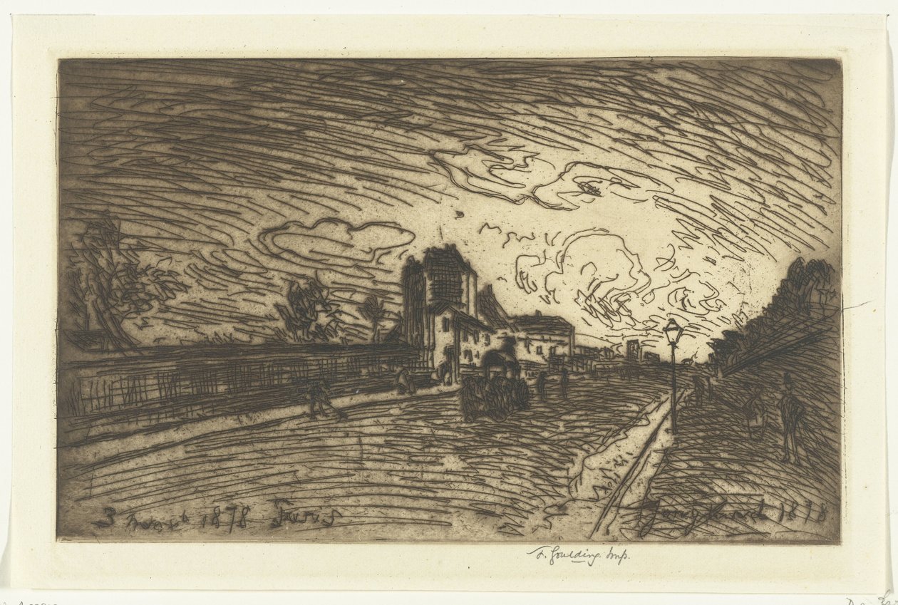 Wyjście ze szpitala Cochin (Faubourg Saint-Jacques, Paryż) autorstwa Johan Barthold Jongkind