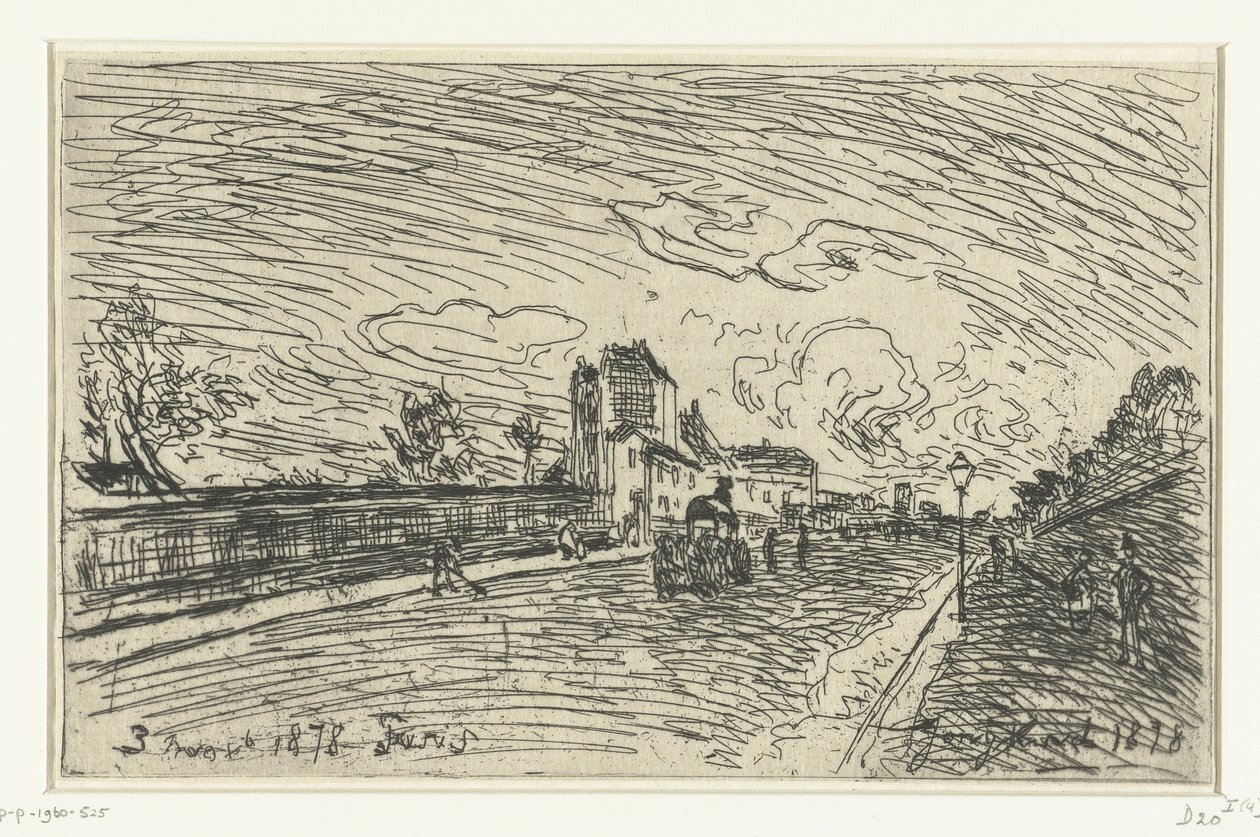 Wyjście ze szpitala Cochin (Faubourg Saint-Jacques, Paryż) autorstwa Johan Barthold Jongkind